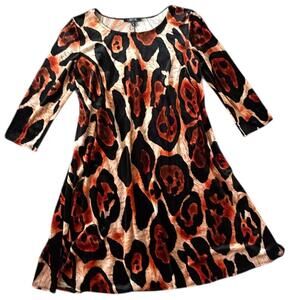 LBisse Made in USA Animal Print Velvet Dress XL Retro 90s Statement Style